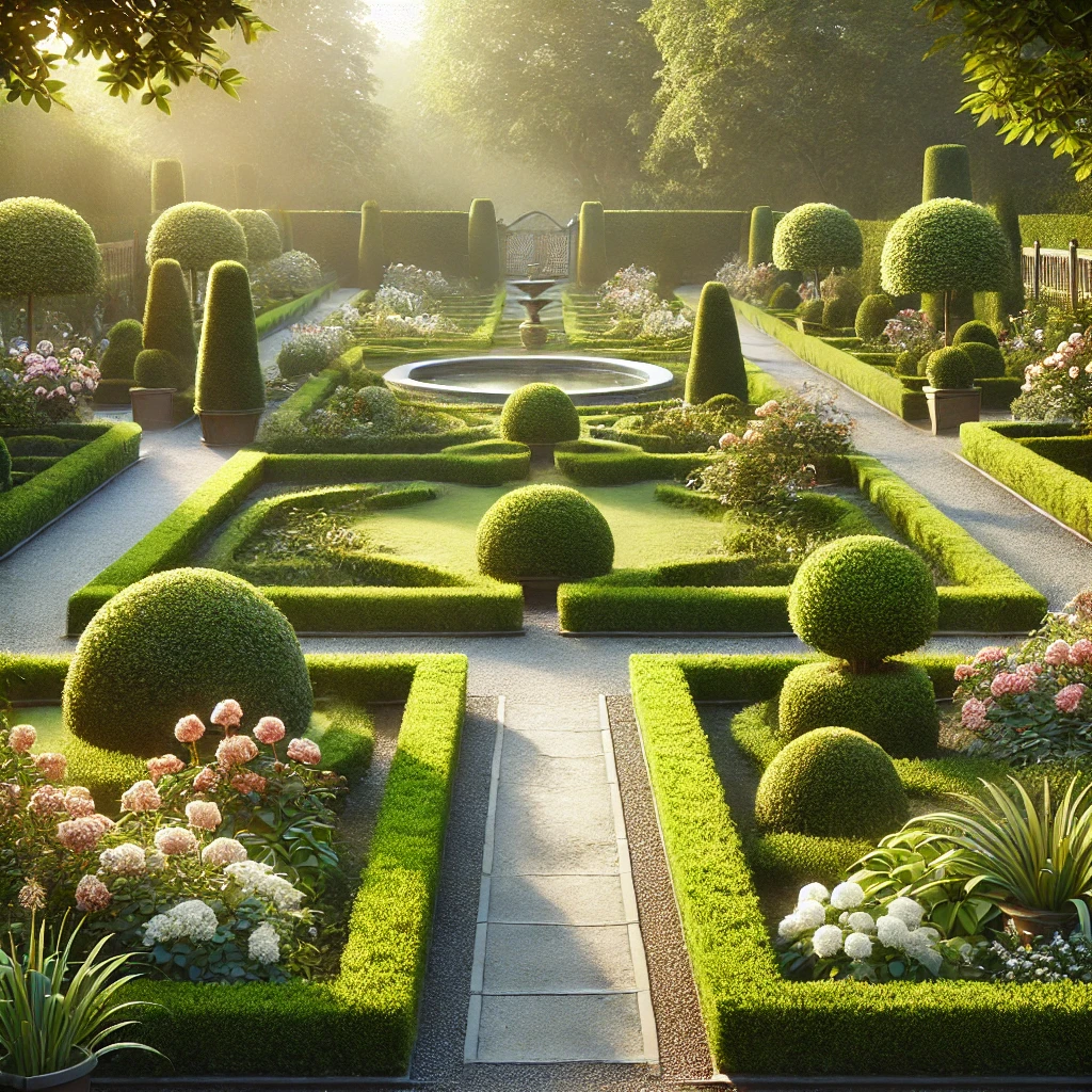 Classic, well-manicured gardens.